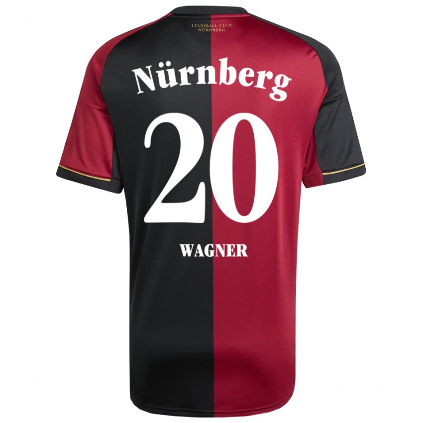 ילדים Erik Wagner #20 בורדו שחור ג'רזי ביתית 2025/26 חולצה קצרה