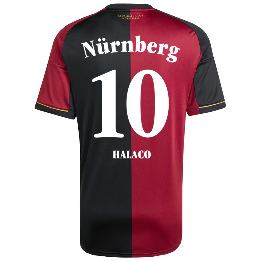 ילדים Cem Halaco #10 בורדו שחור ג'רזי ביתית 2025/26 חולצה קצרה