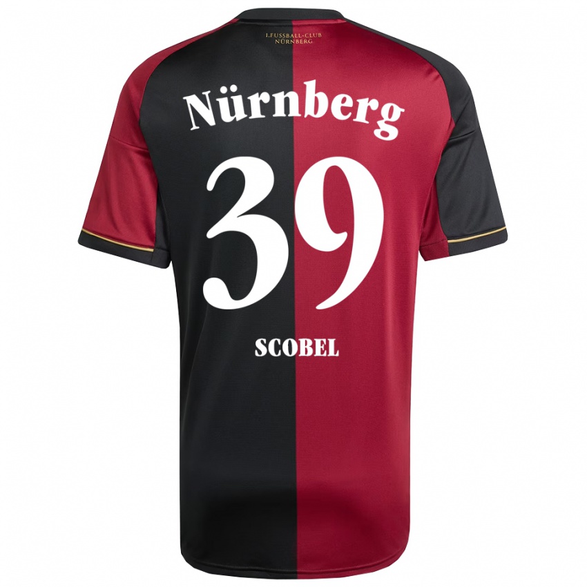 ילדים פיט לאסה סקובל #39 בורדו שחור ג'רזי ביתית 2025/26 חולצה קצרה