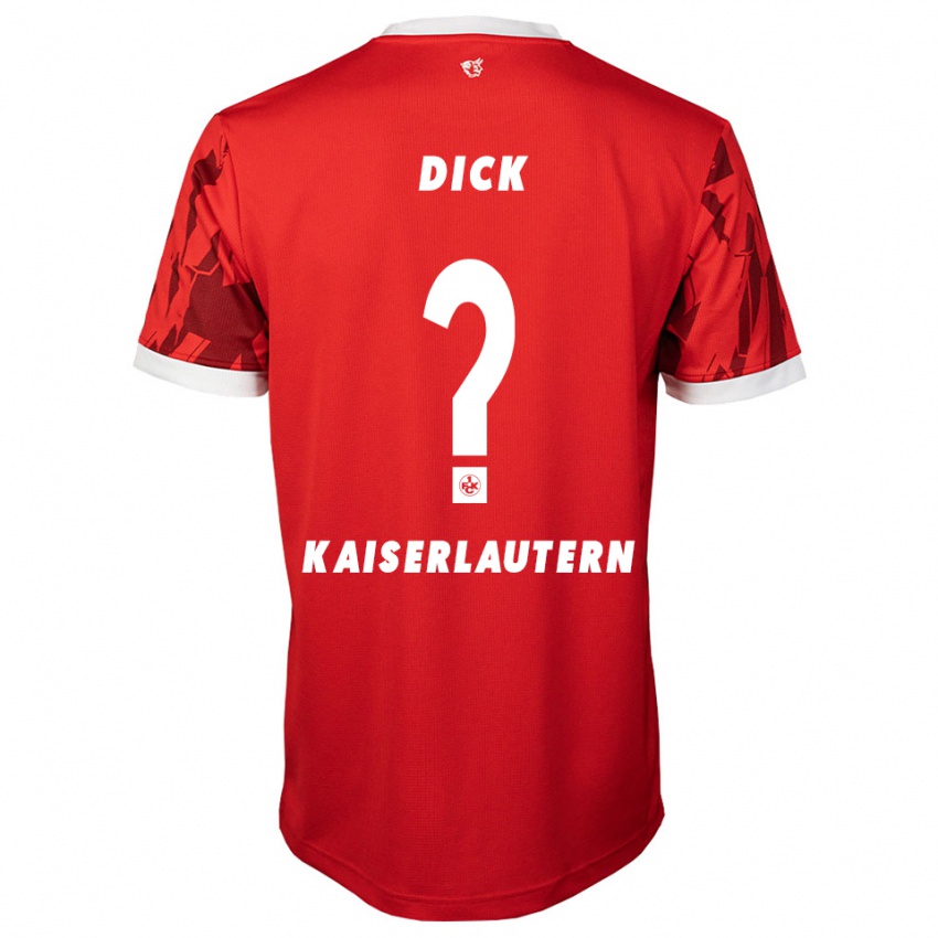 ילדים Paul Dick #0 אדום לבן ג'רזי ביתית 2025/26 חולצה קצרה