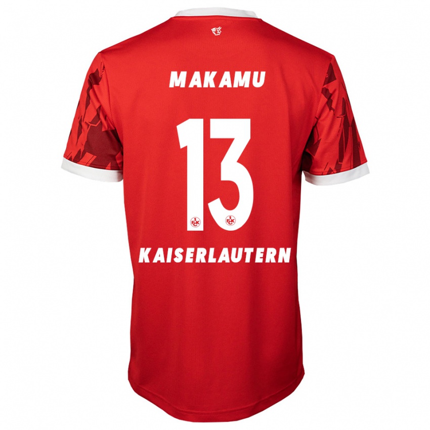 ילדים Bradley Makamu #13 אדום לבן ג'רזי ביתית 2025/26 חולצה קצרה