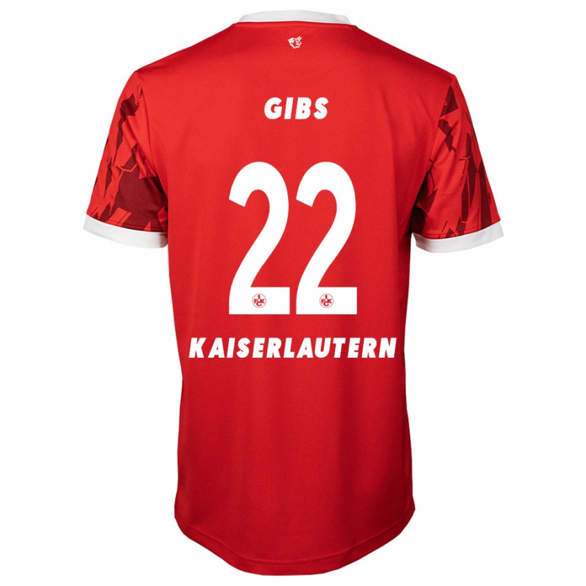 ילדים ניל גיבס #22 אדום לבן ג'רזי ביתית 2025/26 חולצה קצרה