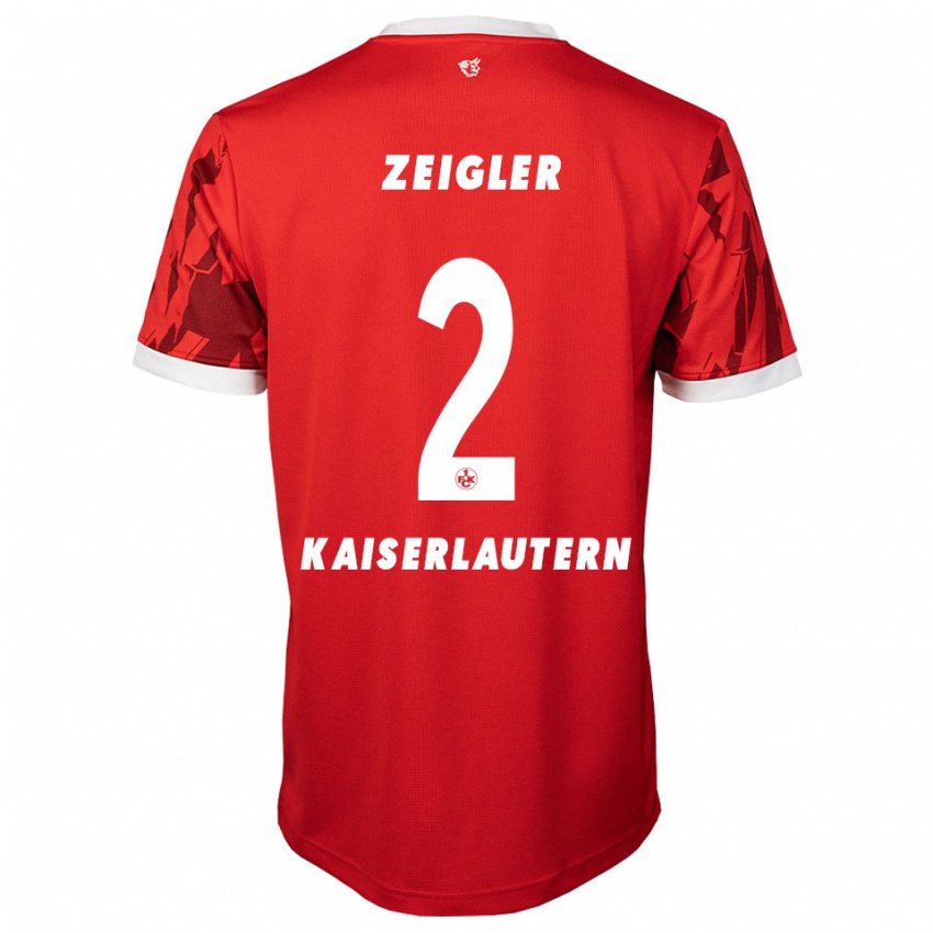 ילדים טייריס אלכסנדר צייגלר #2 אדום לבן ג'רזי ביתית 2025/26 חולצה קצרה