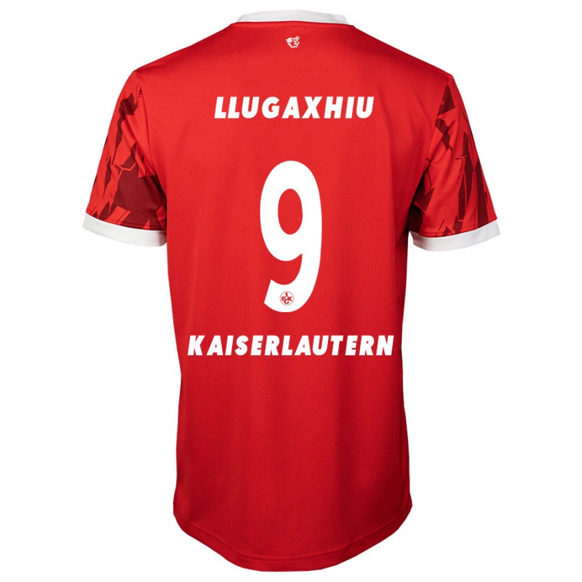 ילדים Arjon Llugaxhiu #9 אדום לבן ג'רזי ביתית 2025/26 חולצה קצרה