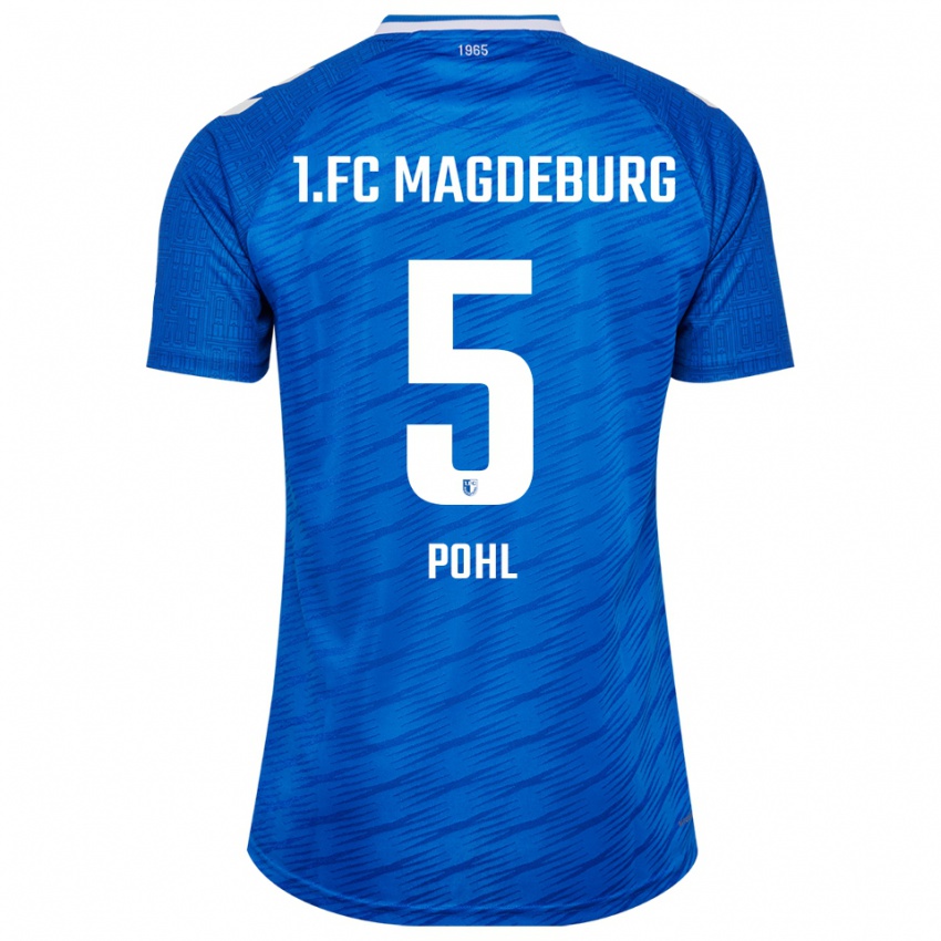 ילדים מרווין פוהל #5 כחול לבן ג'רזי ביתית 2025/26 חולצה קצרה