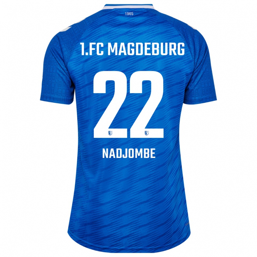 ילדים Pierre Nadjombe #22 כחול לבן ג'רזי ביתית 2025/26 חולצה קצרה