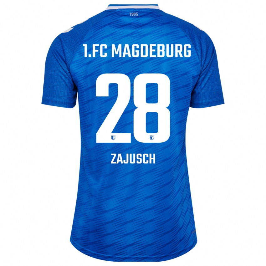 ילדים Marcel Zajusch #28 כחול לבן ג'רזי ביתית 2025/26 חולצה קצרה