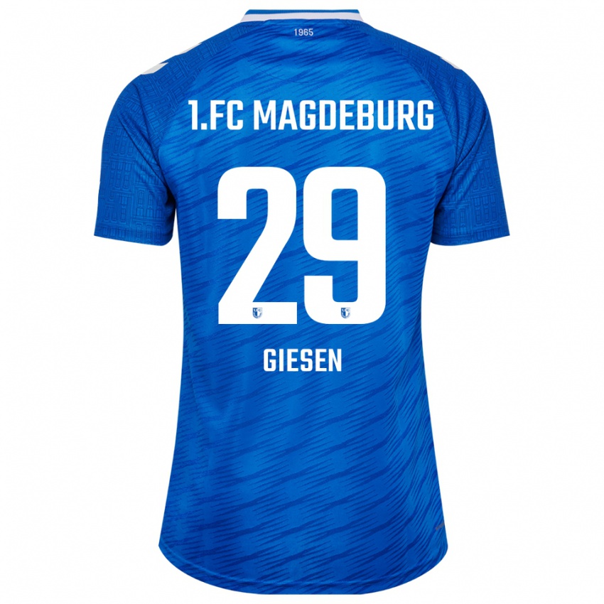 ילדים Tim Giesen #29 כחול לבן ג'רזי ביתית 2025/26 חולצה קצרה