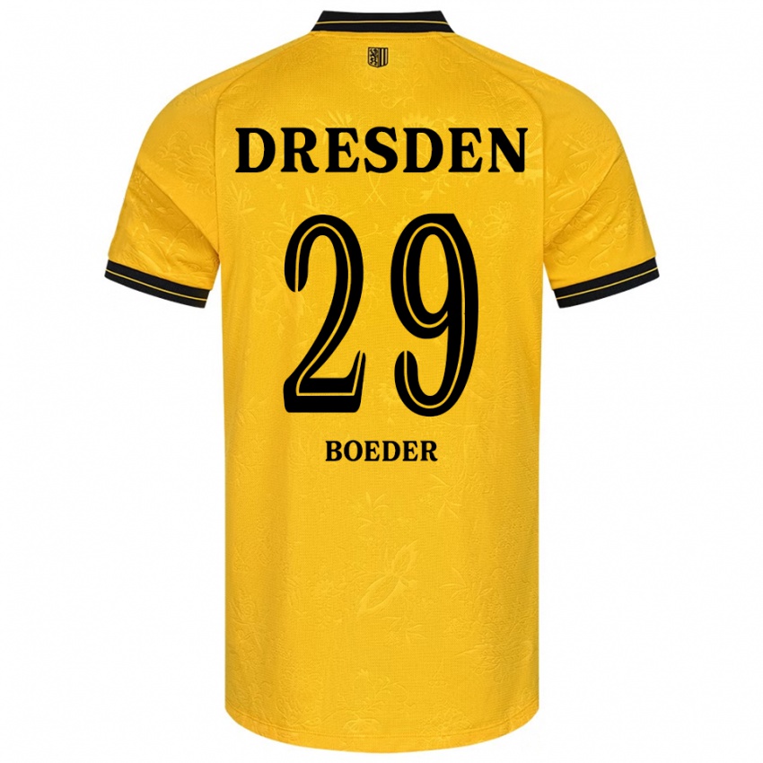 ילדים לוקאס בודר #29 צהוב שחור ג'רזי ביתית 2025/26 חולצה קצרה