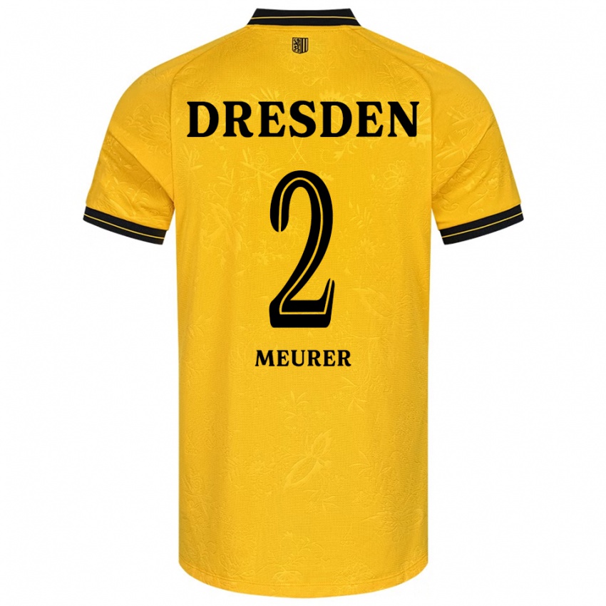 ילדים ניקולס מיורר #2 צהוב שחור ג'רזי ביתית 2025/26 חולצה קצרה