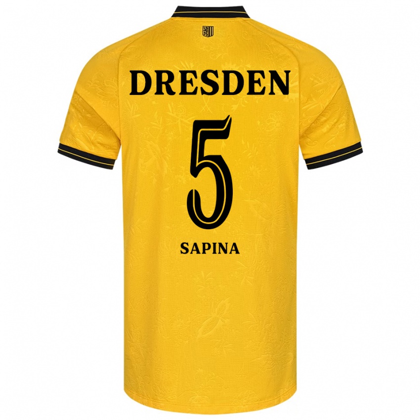 ילדים וינקו שפינה #5 צהוב שחור ג'רזי ביתית 2025/26 חולצה קצרה