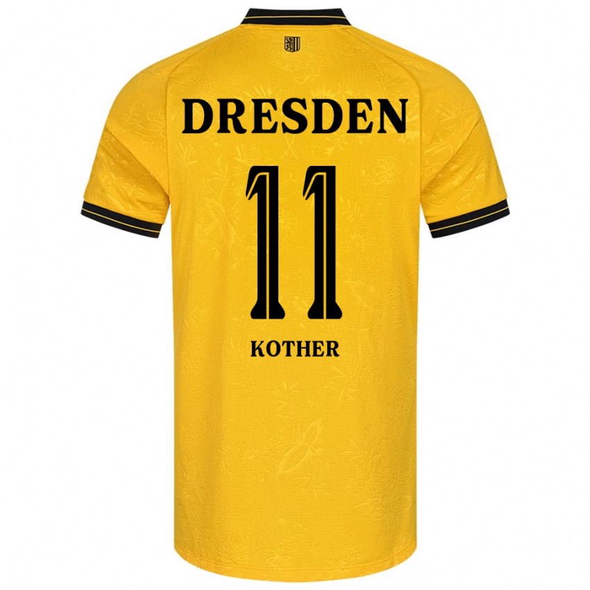 ילדים דומיניק קותר #11 צהוב שחור ג'רזי ביתית 2025/26 חולצה קצרה