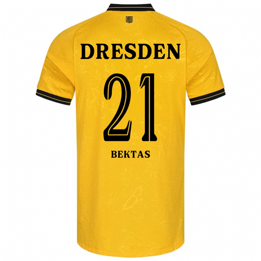 ילדים טונאי בקטאש #21 צהוב שחור ג'רזי ביתית 2025/26 חולצה קצרה