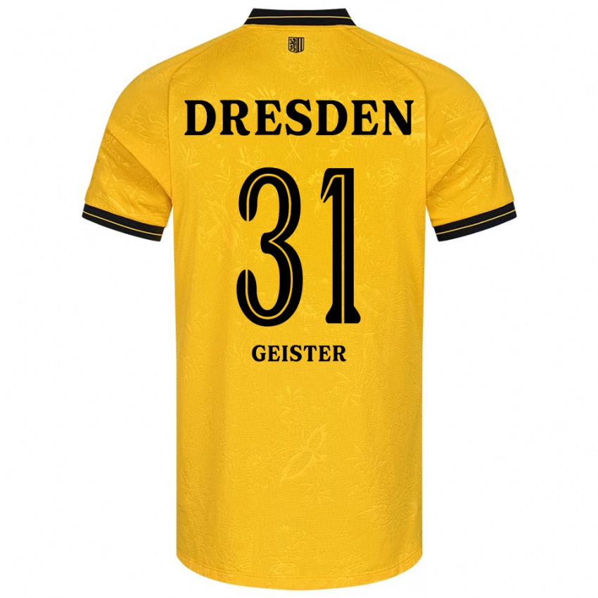 ילדים ג׳ניס גייסטר #31 צהוב שחור ג'רזי ביתית 2025/26 חולצה קצרה