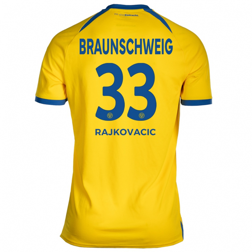 ילדים Marko Rajkovacic #33 צהוב כחול ג'רזי ביתית 2025/26 חולצה קצרה