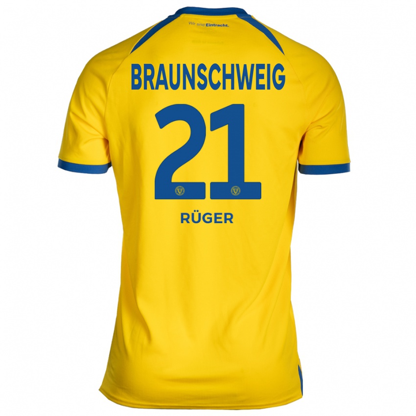 ילדים Lenn Rüger #21 צהוב כחול ג'רזי ביתית 2025/26 חולצה קצרה