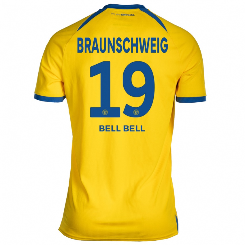 ילדים לאון בל בל #19 צהוב כחול ג'רזי ביתית 2025/26 חולצה קצרה