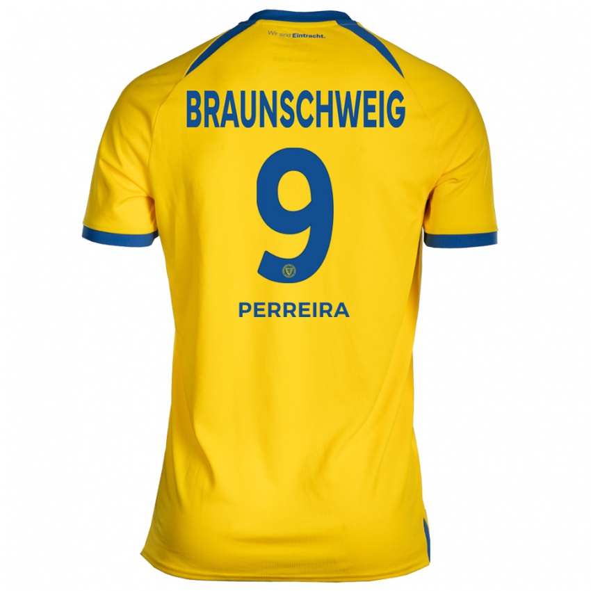 ילדים Ruben Da Silva Perreira #9 צהוב כחול ג'רזי ביתית 2025/26 חולצה קצרה
