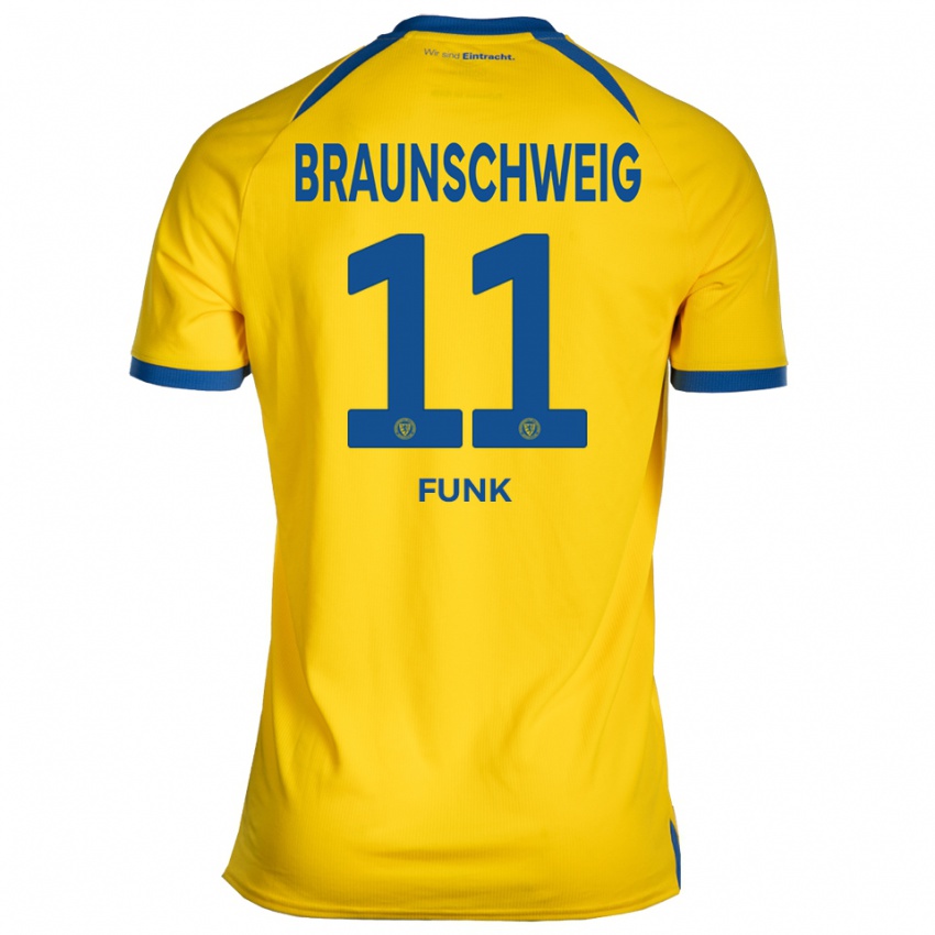 ילדים יונה פונק #11 צהוב כחול ג'רזי ביתית 2025/26 חולצה קצרה