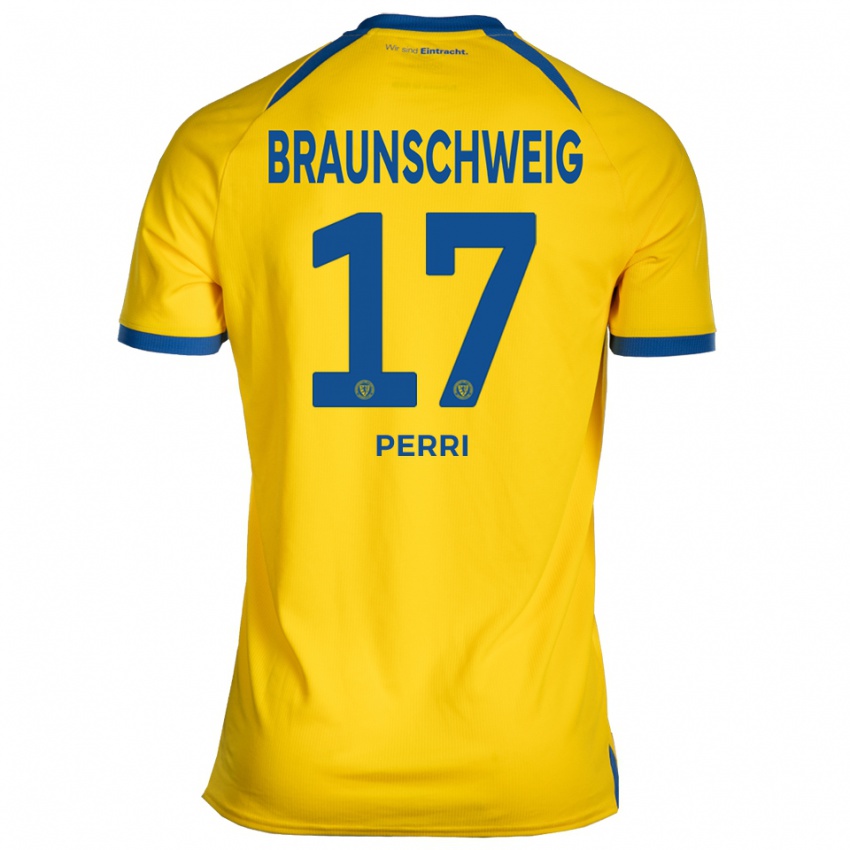 ילדים Luca Perri #17 צהוב כחול ג'רזי ביתית 2025/26 חולצה קצרה