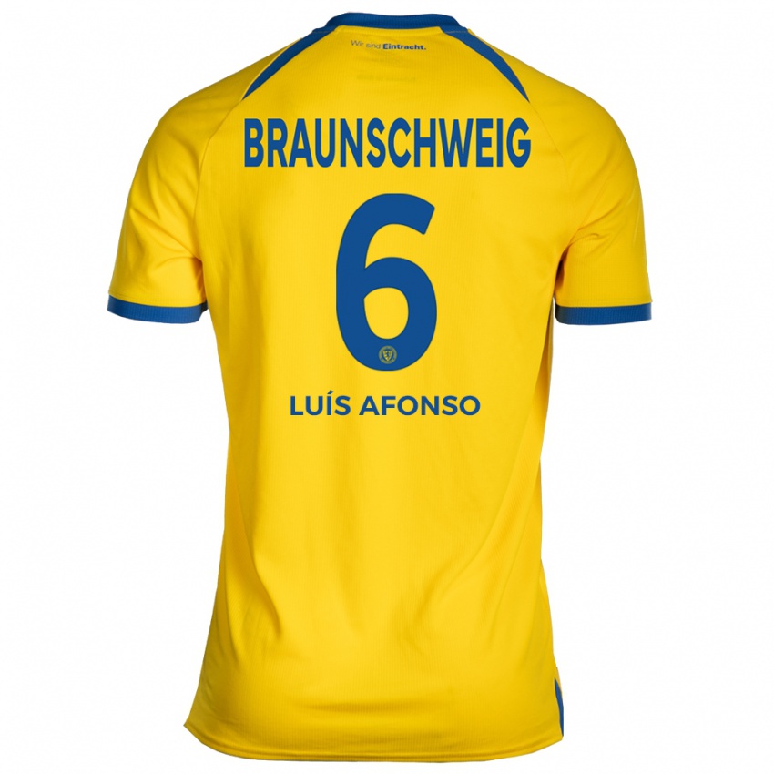 ילדים הוגו לואיס אפונסו #6 צהוב כחול ג'רזי ביתית 2025/26 חולצה קצרה