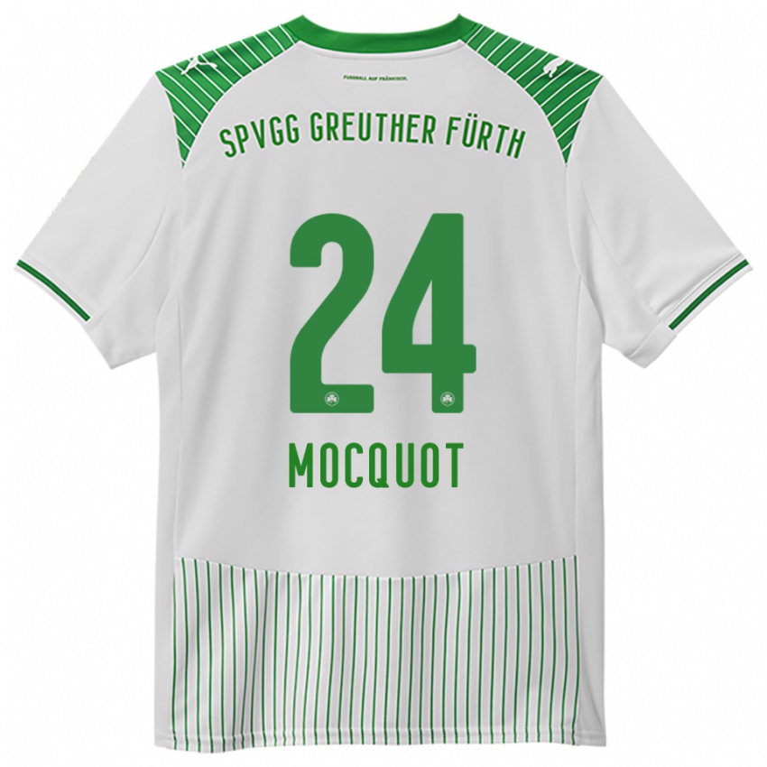 ילדים Leonidas Mocquot #24 לבן ירוק ג'רזי ביתית 2025/26 חולצה קצרה