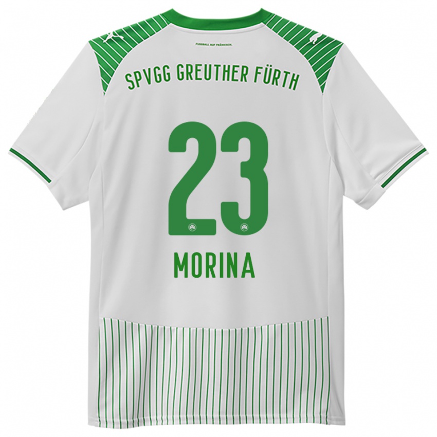 ילדים דיון מורינה #23 לבן ירוק ג'רזי ביתית 2025/26 חולצה קצרה