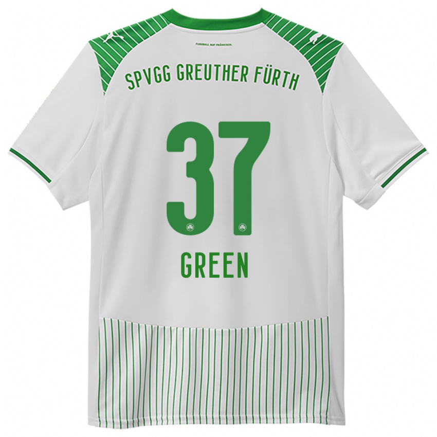 ילדים ג'וליאן גרין #37 לבן ירוק ג'רזי ביתית 2025/26 חולצה קצרה