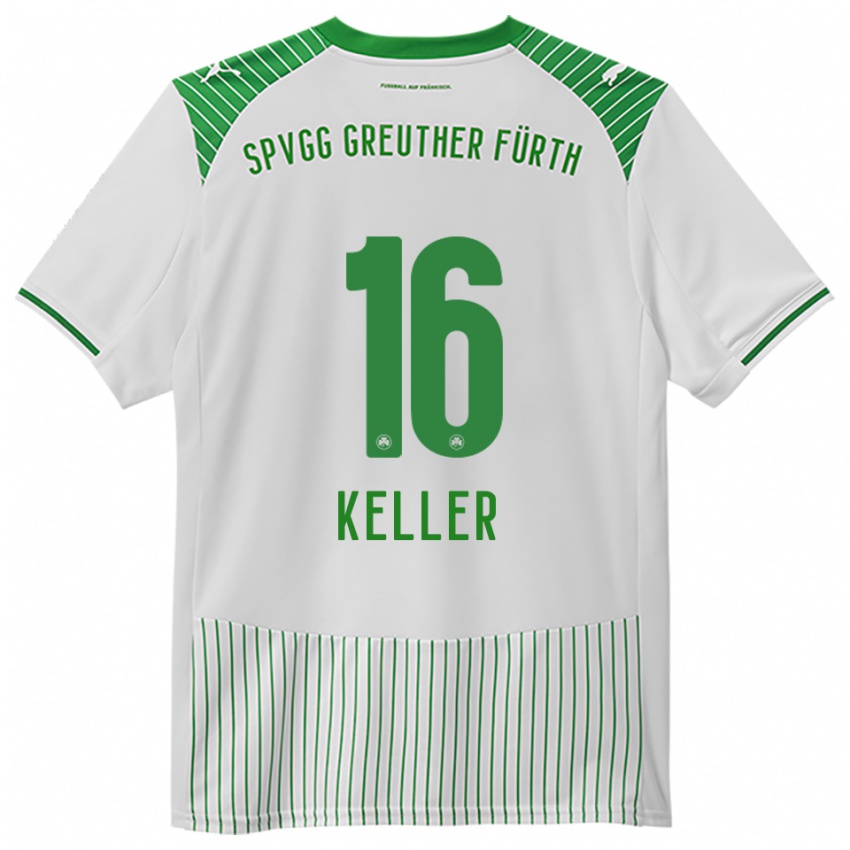 ילדים Aaron Keller #16 לבן ירוק ג'רזי ביתית 2025/26 חולצה קצרה