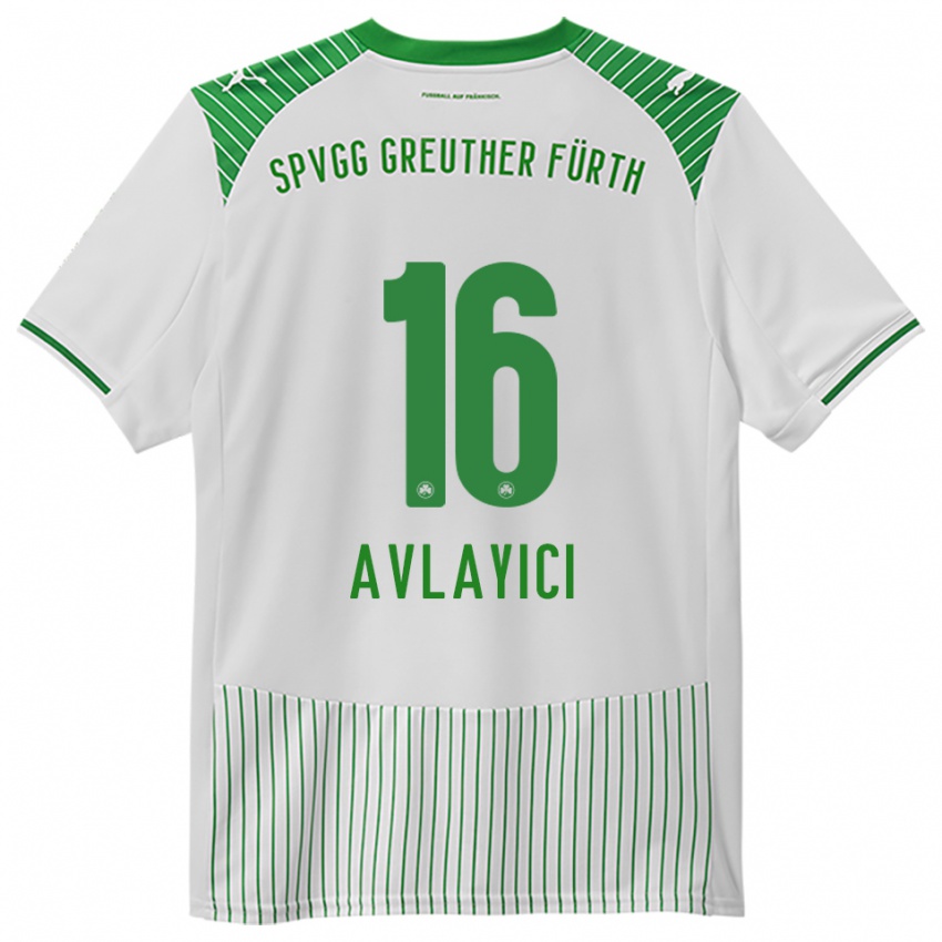 ילדים Mehmet Avlayici #16 לבן ירוק ג'רזי ביתית 2025/26 חולצה קצרה