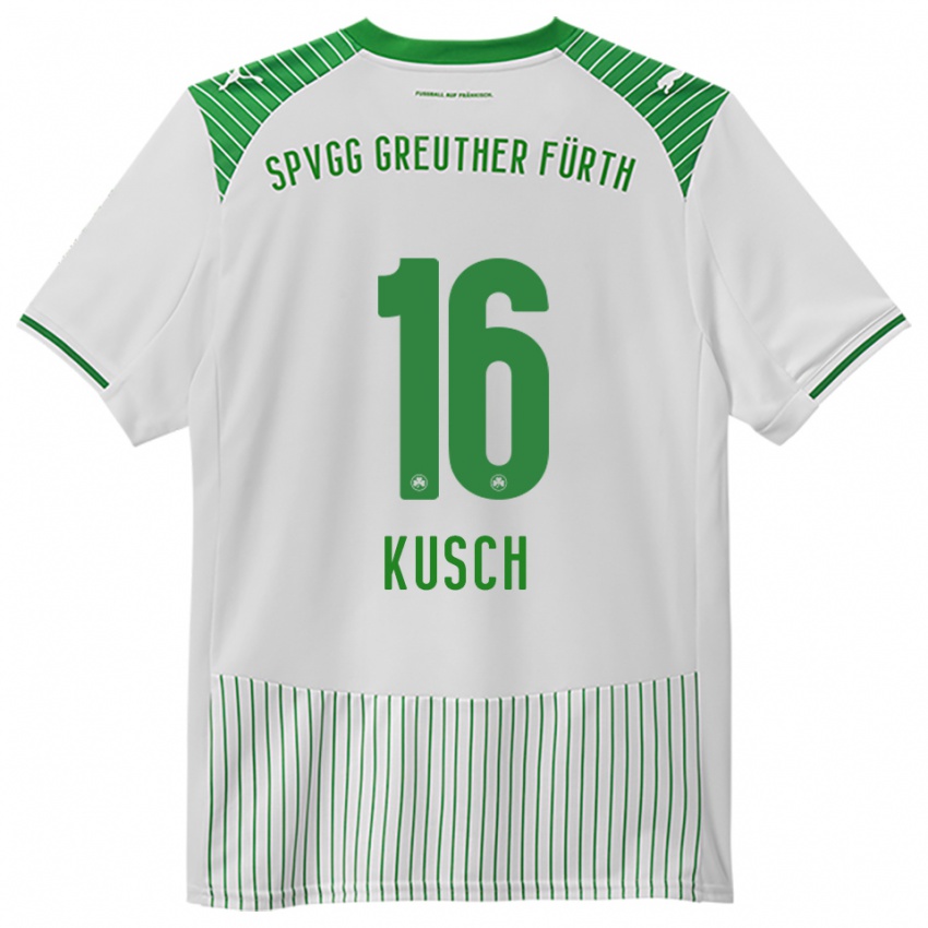 ילדים פול קוש #16 לבן ירוק ג'רזי ביתית 2025/26 חולצה קצרה