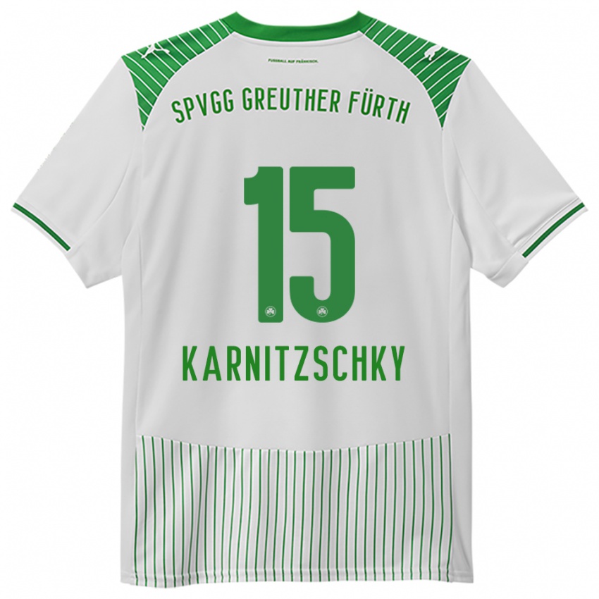ילדים Nick Karnitzschky #15 לבן ירוק ג'רזי ביתית 2025/26 חולצה קצרה