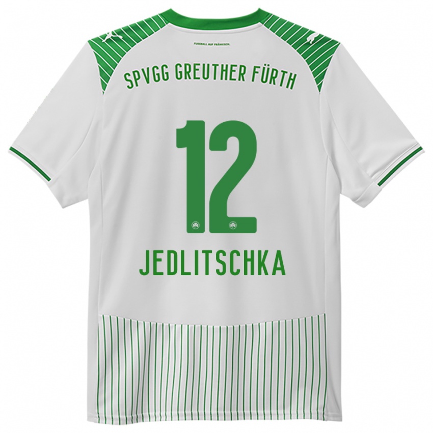 ילדים מוריץ ז׳דליצ'קה #12 לבן ירוק ג'רזי ביתית 2025/26 חולצה קצרה