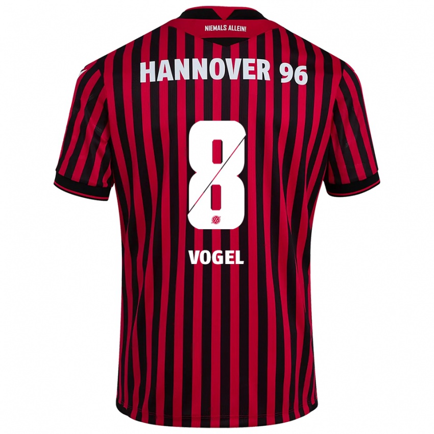 ילדים Alexander Vogel #8 אדום שחור ג'רזי ביתית 2025/26 חולצה קצרה