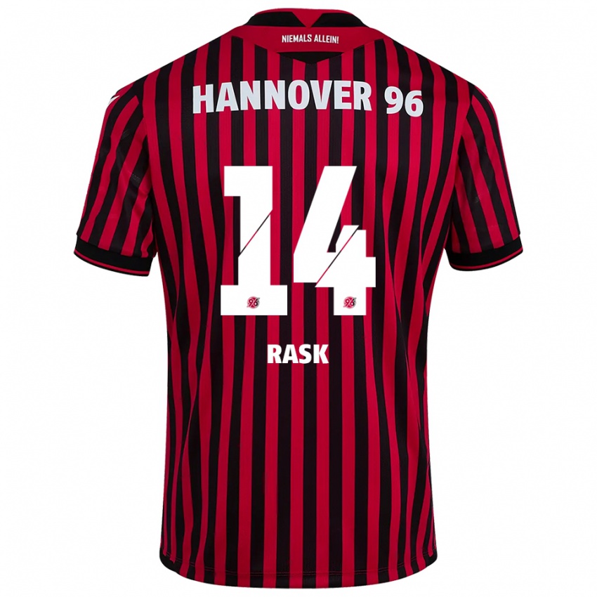 ילדים Peter Rask #14 אדום שחור ג'רזי ביתית 2025/26 חולצה קצרה
