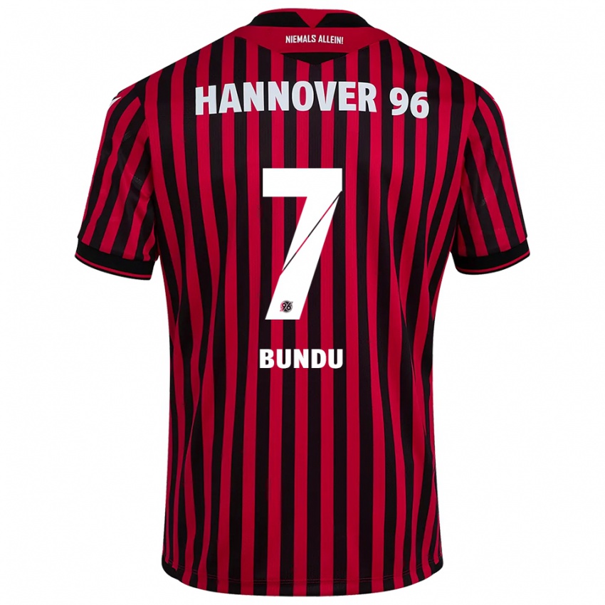 ילדים מוסטפה בונדו #7 אדום שחור ג'רזי ביתית 2025/26 חולצה קצרה