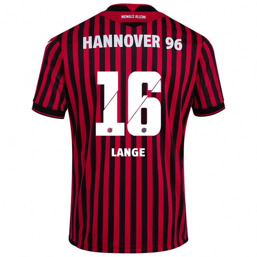 ילדים Anton Lange #16 אדום שחור ג'רזי ביתית 2025/26 חולצה קצרה