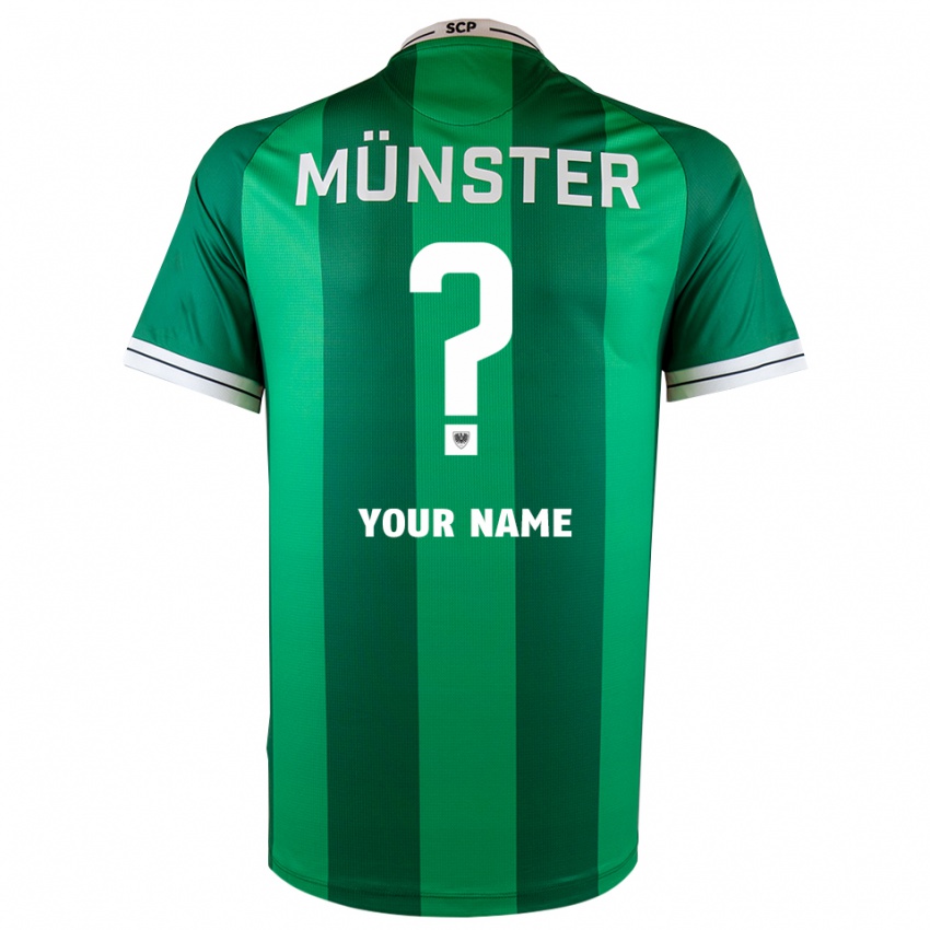 ילדים השם שלך #0 ירוק לבן ג'רזי ביתית 2025/26 חולצה קצרה