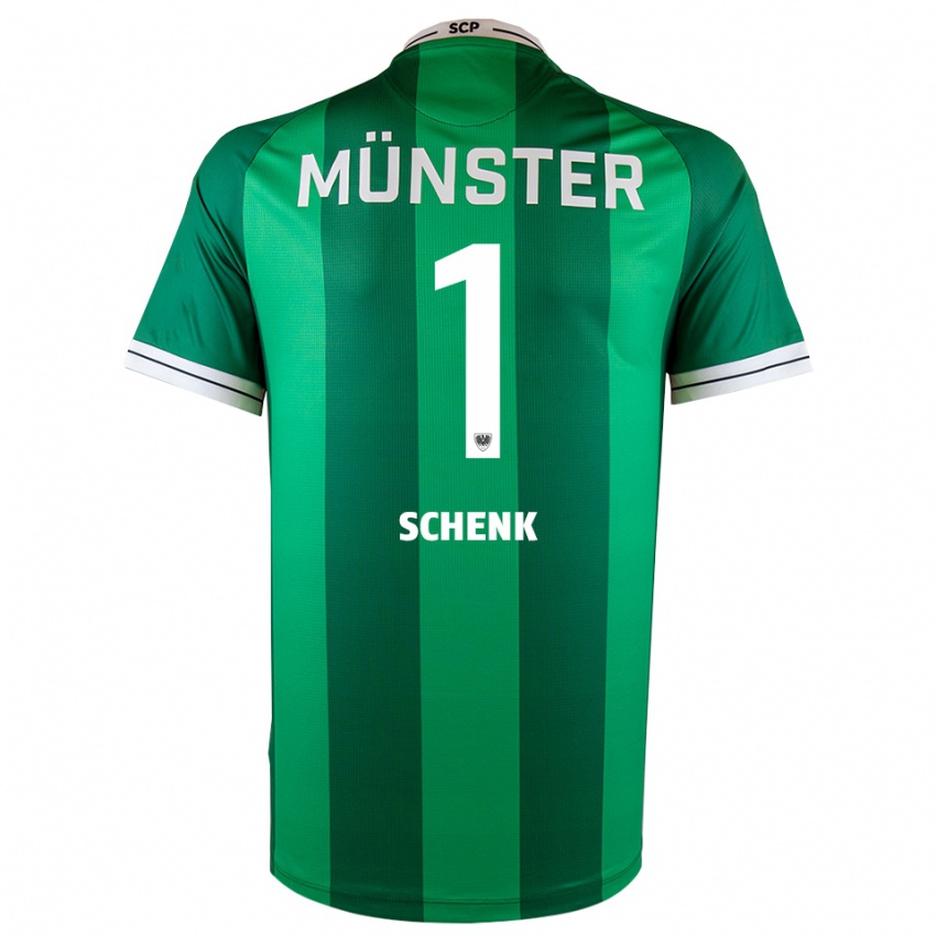 ילדים יוהנס שנק #1 ירוק לבן ג'רזי ביתית 2025/26 חולצה קצרה