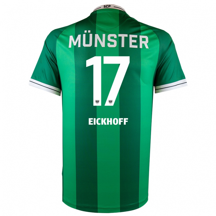 ילדים בנט אייקהוף #17 ירוק לבן ג'רזי ביתית 2025/26 חולצה קצרה