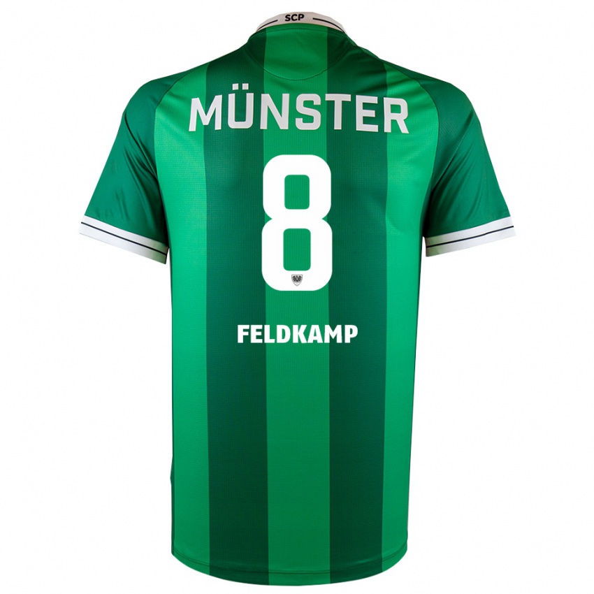ילדים Noah Feldkamp #8 ירוק לבן ג'רזי ביתית 2025/26 חולצה קצרה