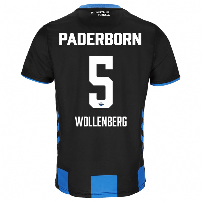 ילדים Paul Wollenberg #5 שחור כחול ג'רזי ביתית 2025/26 חולצה קצרה