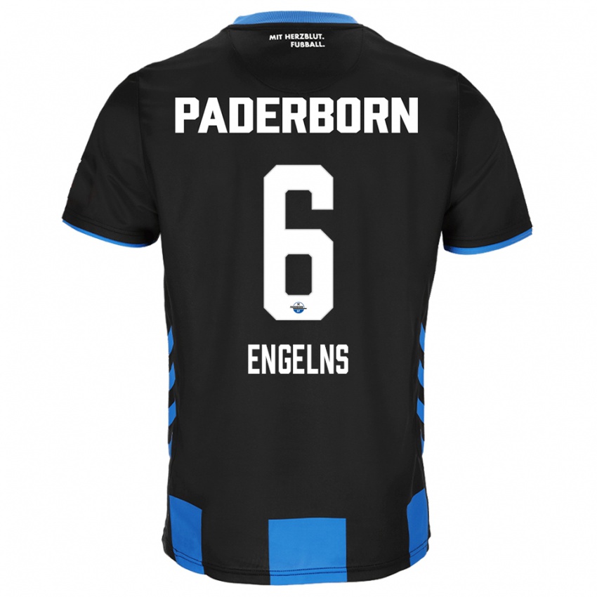 ילדים Luis Engelns #6 שחור כחול ג'רזי ביתית 2025/26 חולצה קצרה