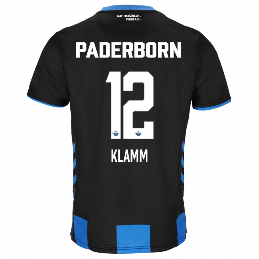 ילדים Felix Klamm #12 שחור כחול ג'רזי ביתית 2025/26 חולצה קצרה