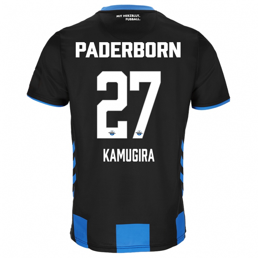 ילדים ריאן קמוגירה #27 שחור כחול ג'רזי ביתית 2025/26 חולצה קצרה