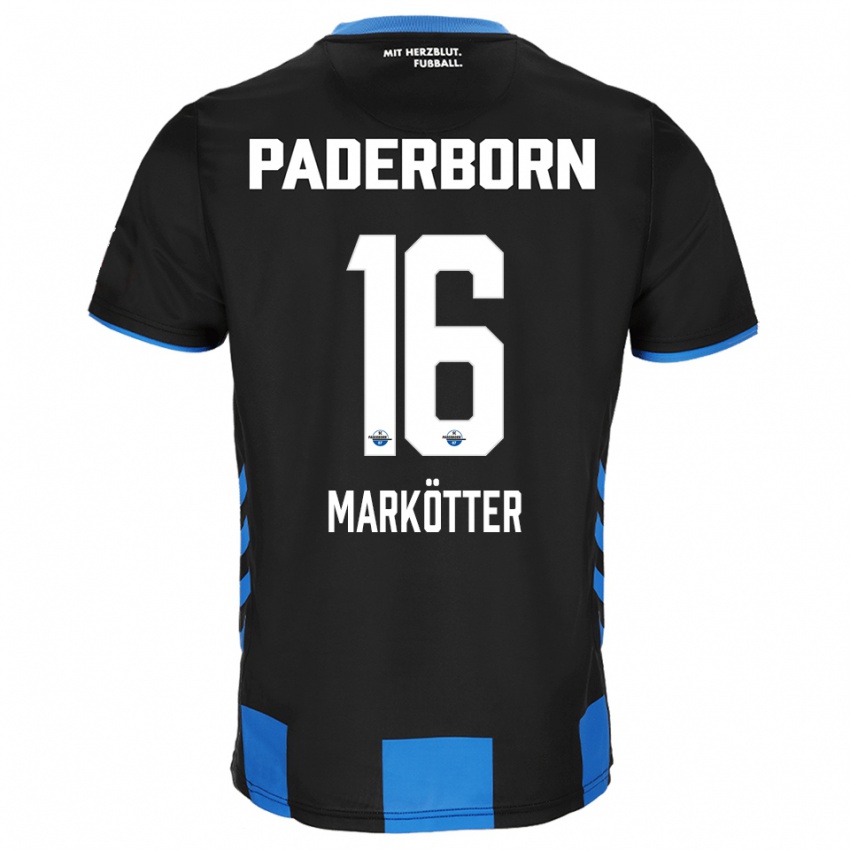 ילדים יונה מרקוטר #16 שחור כחול ג'רזי ביתית 2025/26 חולצה קצרה