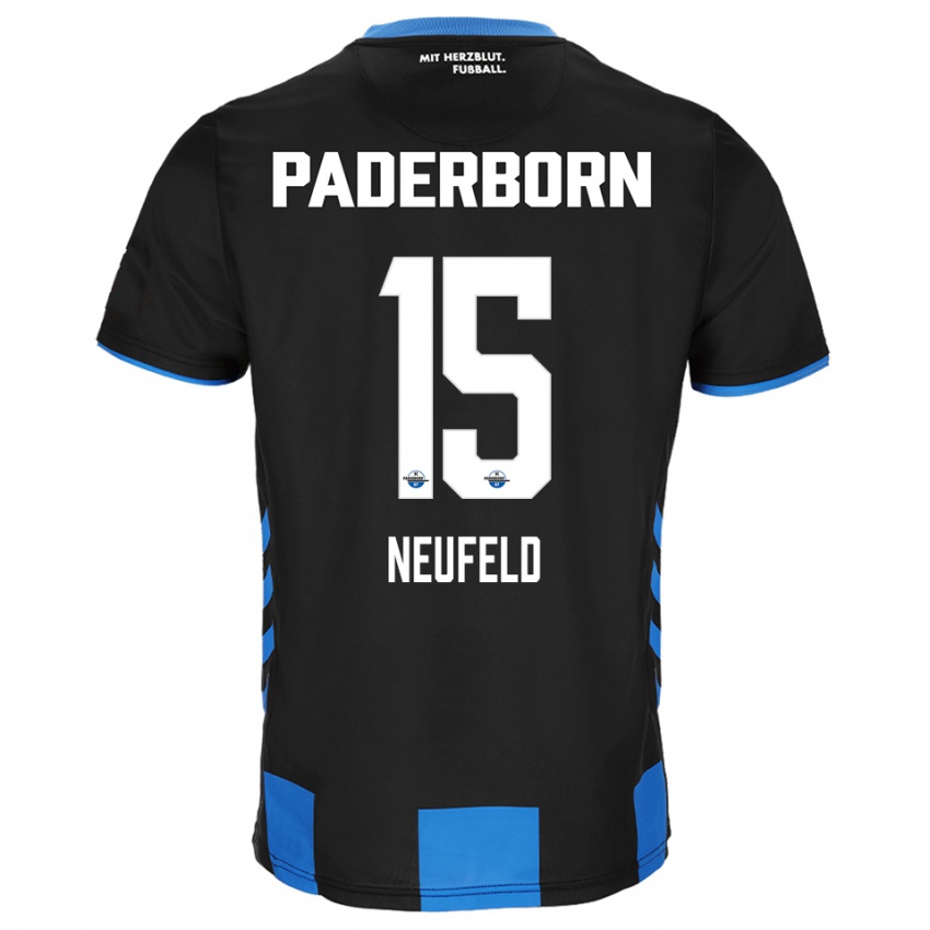 ילדים אליאס נויפלד #15 שחור כחול ג'רזי ביתית 2025/26 חולצה קצרה