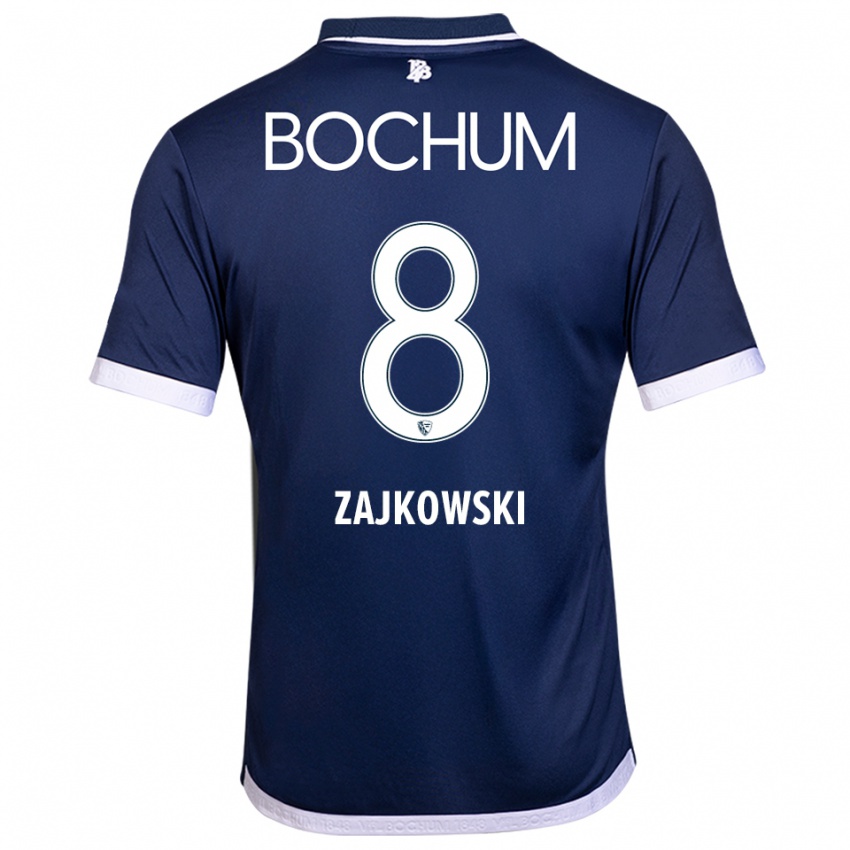 ילדים סדריק פול זאיקובסקי #8 כחול נייבי לבן ג'רזי ביתית 2025/26 חולצה קצרה