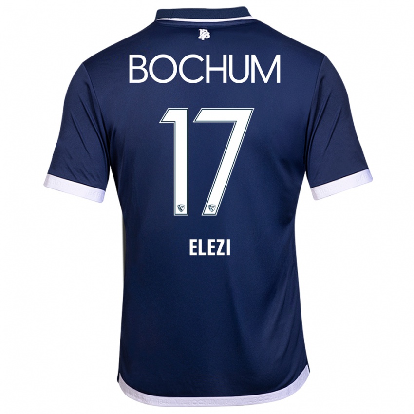 ילדים אגון אלעזי #17 כחול נייבי לבן ג'רזי ביתית 2025/26 חולצה קצרה