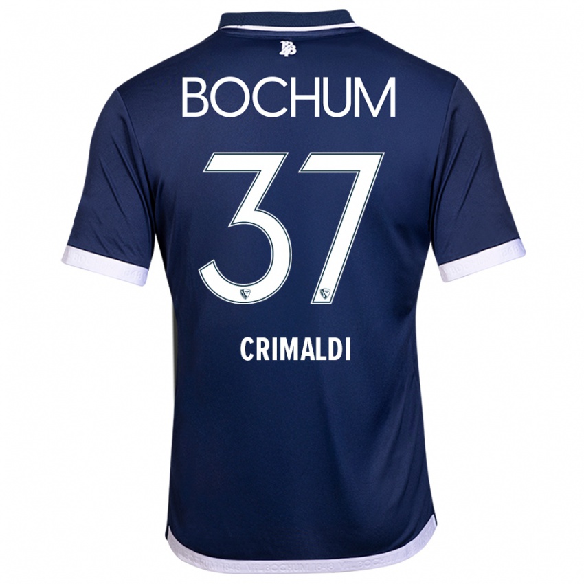 ילדים אלסנדרו קרימלדי #37 כחול נייבי לבן ג'רזי ביתית 2025/26 חולצה קצרה